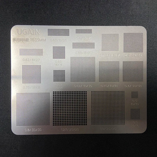 1/3Pcs High Quality Universal BGA Reballing Stencil Square Hole Direct Heating BGA Template for Mobile Phone Laptop CPU IC Chip