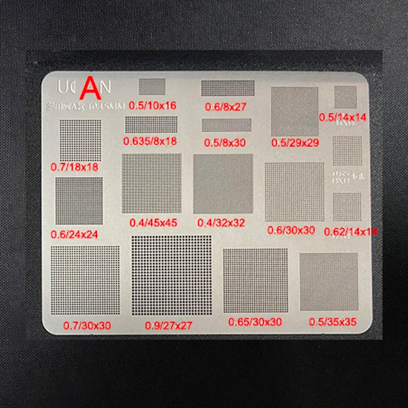 1/3Pcs High Quality Universal BGA Reballing Stencil Square Hole Direct Heating BGA Template for Mobile Phone Laptop CPU IC Chip
