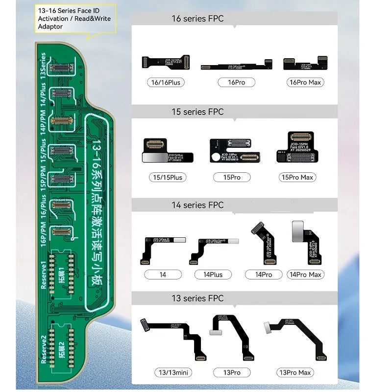 JCID JC Tag-on Face ID Repair FPC Flex Cable for IPhone 12 13 14 15 16 PRO MAX Dot Matrix Read Write Data Repairing Spare Parts