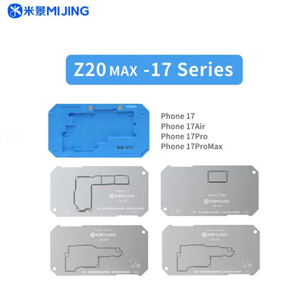 MJ Z20Pro Mid-Layer Planting Tin Template For iPhone X XS 11 12 13 14 15 Pro Max Mini Motherboard BGA Reballing Stencil Platform