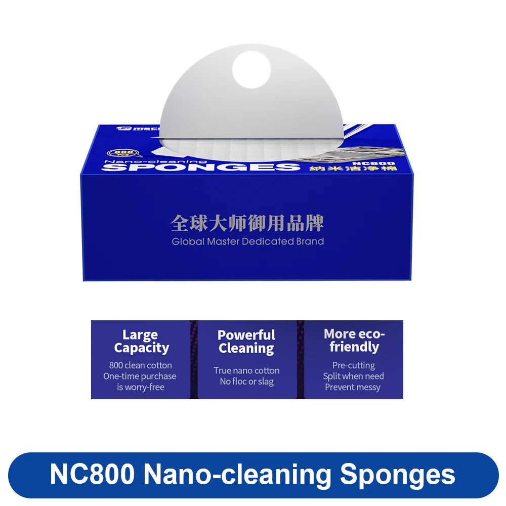 MECHANIC NC800 Nano-cleaning Sponges High density cotton No slagging for PCB Motherboard Back Cover Glass Camera Cleaning Tool