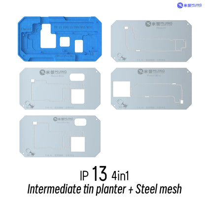 MJ Z20Pro Mid-Layer Planting Tin Template For iPhone X XS 11 12 13 14 15 Pro Max Mini Motherboard BGA Reballing Stencil Platform