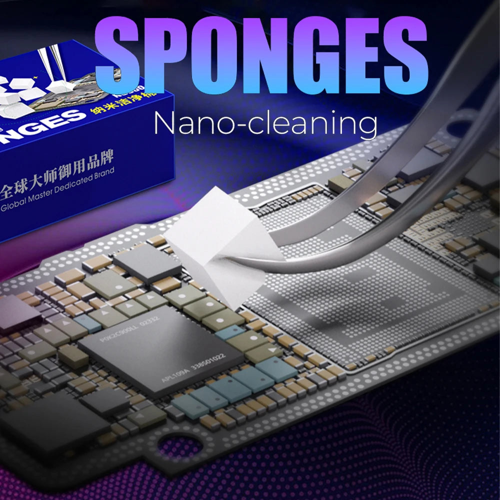 MECHANIC NC800 Nano-cleaning Sponges High density cotton No slagging for PCB Motherboard Back Cover Glass Camera Cleaning Tool
