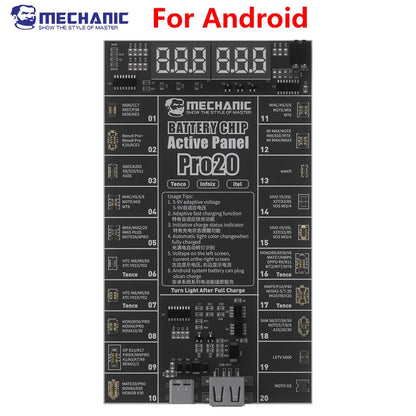 MECHANIC Pro20 Max20 Battery Activation Detection Board Battery Fast Charge for iPhone Huawei Sam Android One-click Activation