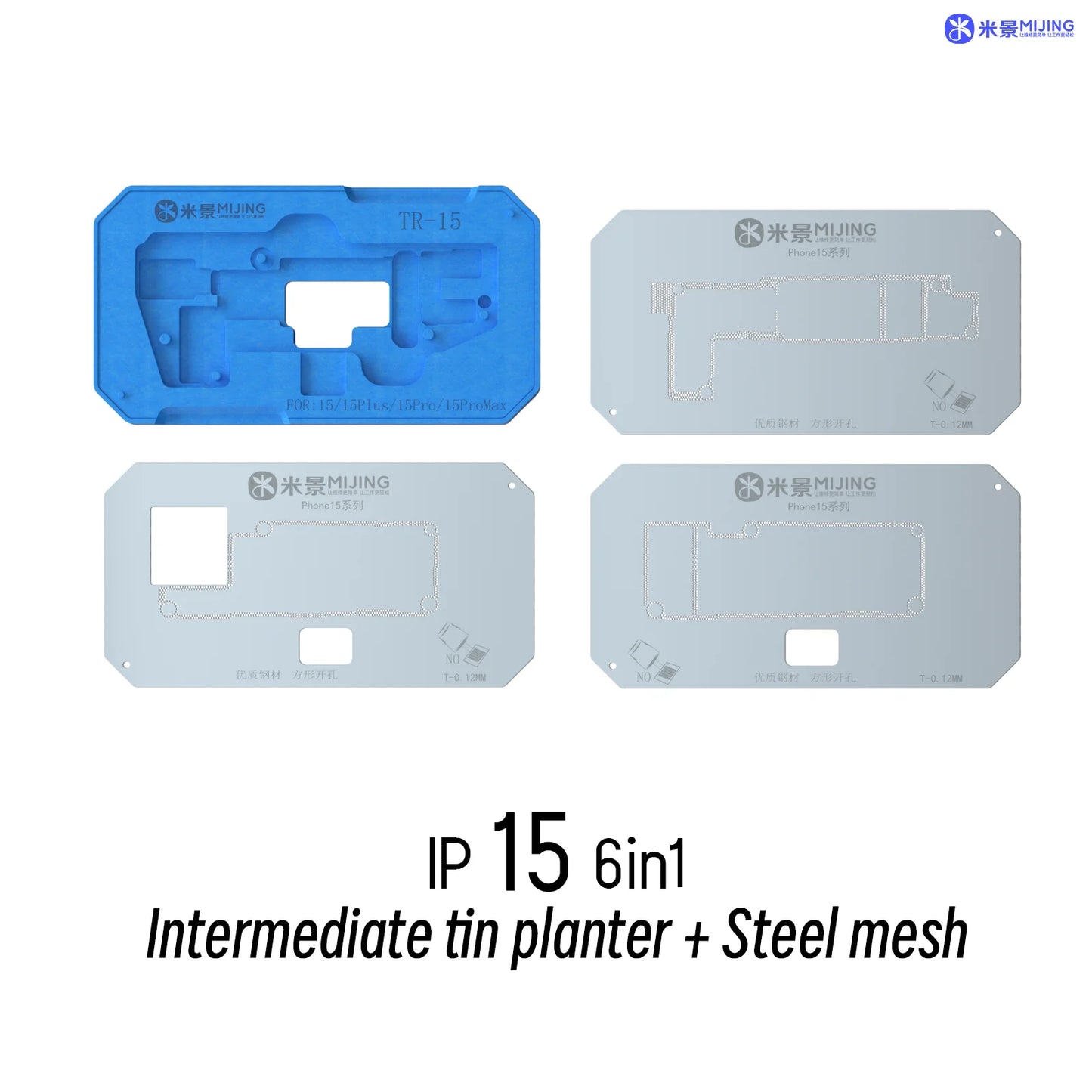 MJ Z20Pro Mid-Layer Planting Tin Template For iPhone X XS 11 12 13 14 15 Pro Max Mini Motherboard BGA Reballing Stencil Platform