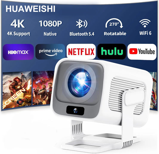 4K Projector Android Native Portable 1080P Auto Focus 600ANSI Video home Cinema Outdoor HD LED Projector