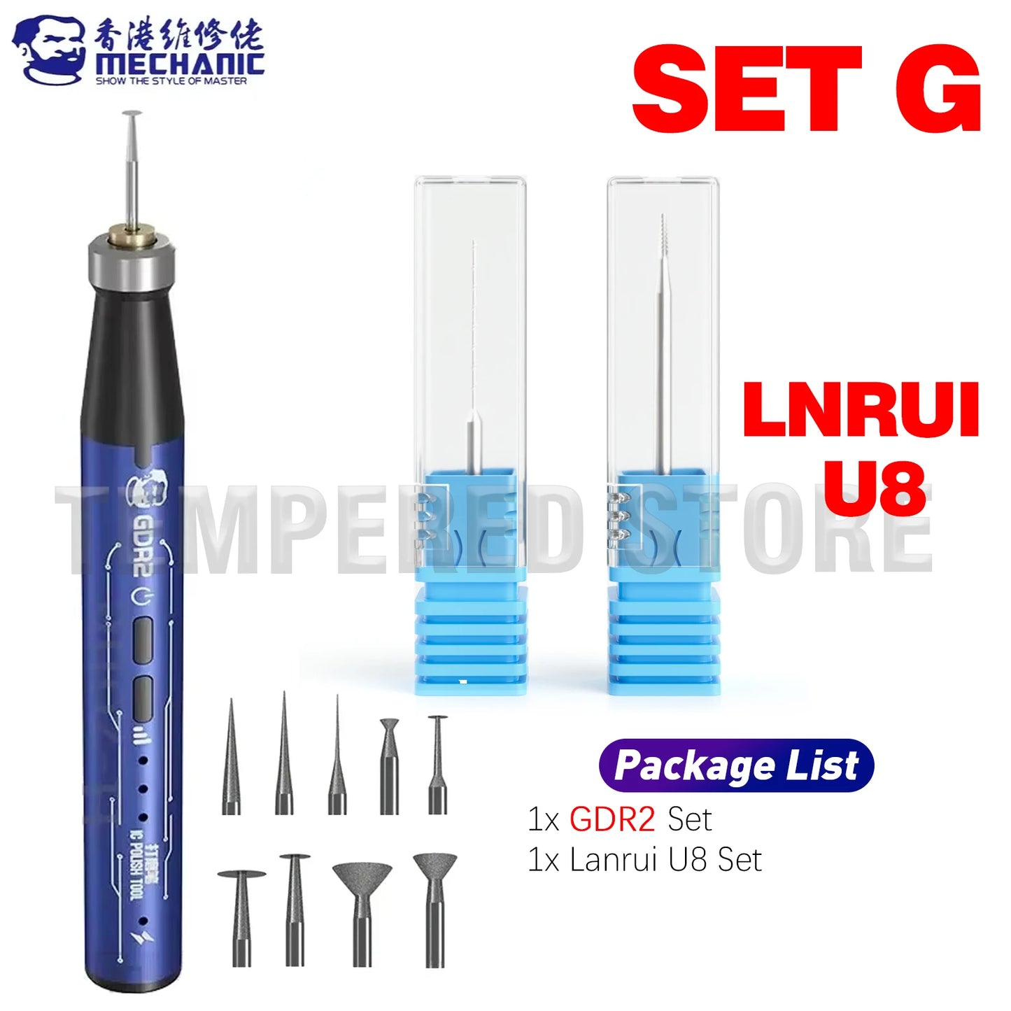 MECHANIC IRX6 Speed Adjustable Engraving Machine Mini Electric Polishing Pen with UFO BGA Stencil for IP 8-16 Series Tools Kit