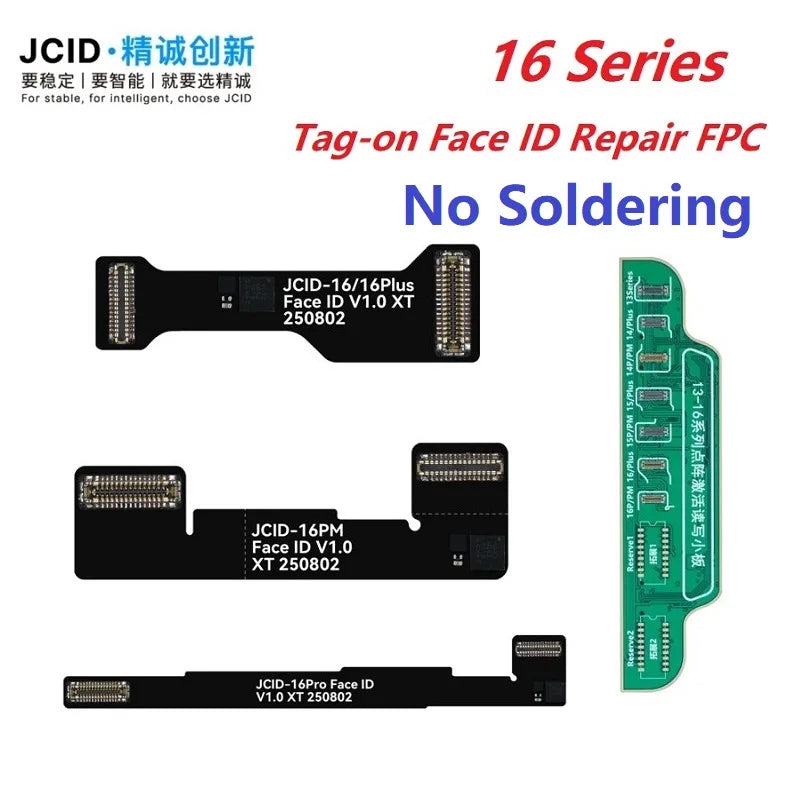 JCID JC Tag-on Face ID Repair FPC Flex Cable for IPhone 13 14 15 16 PRO MAX Dot Matrix Read Write Data Repairing Spare Parts