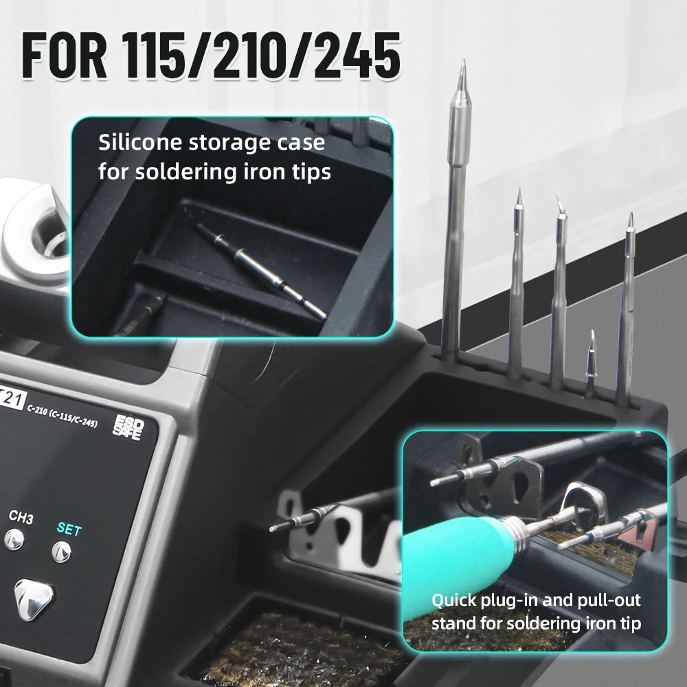 SUGON T21 120W Soldering Station 1.6m Wire-Controlled Handle Electronics soldering iron Tip 115/210/245 Rework Station BGA Tools