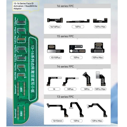 JCID JC Tag-on Face ID Repair FPC Flex Cable for IPhone 13 14 15 16 PRO MAX Dot Matrix Read Write Data Repairing Spare Parts
